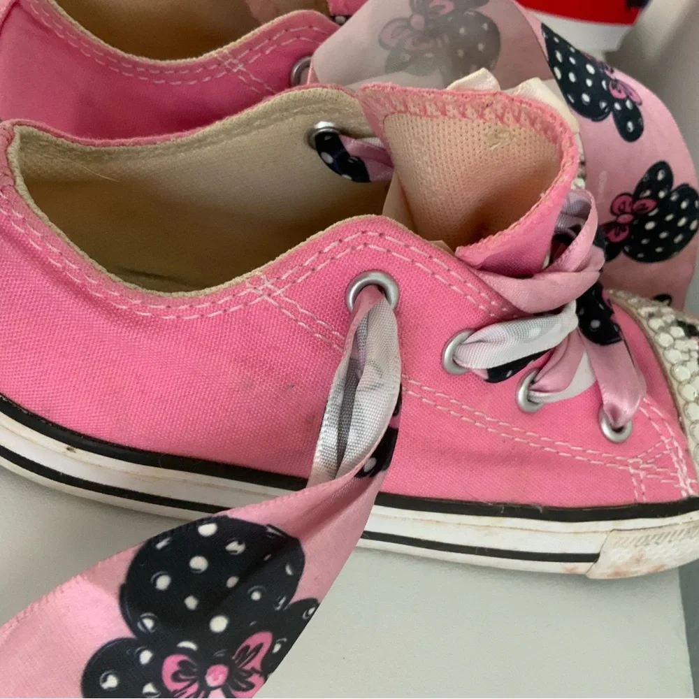 Mini Mouse Toddler Girls Bling Rhinestone Converse Sneakers